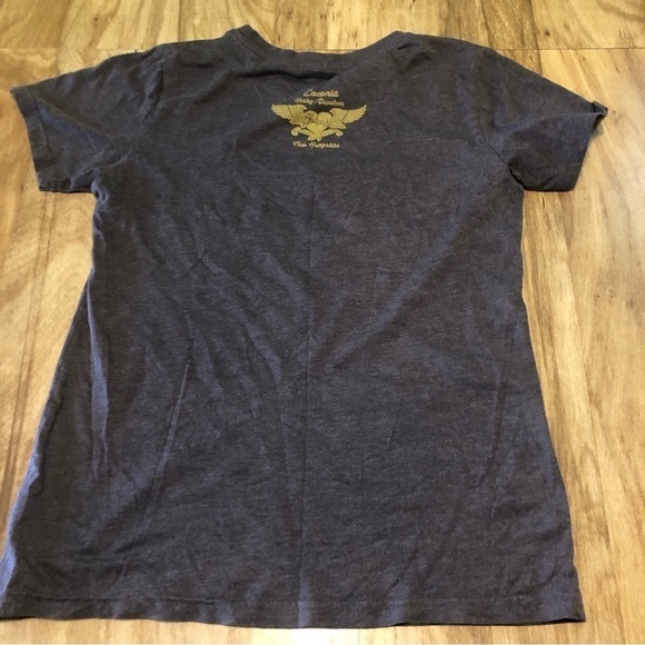 Harley Davidson Rainbow Laconia New Hampshire Grey Tshirt Womens Size Small - Picture 8 of 9